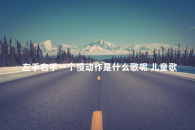 左手右手一个慢动作是什么歌呢 儿童歌曲
